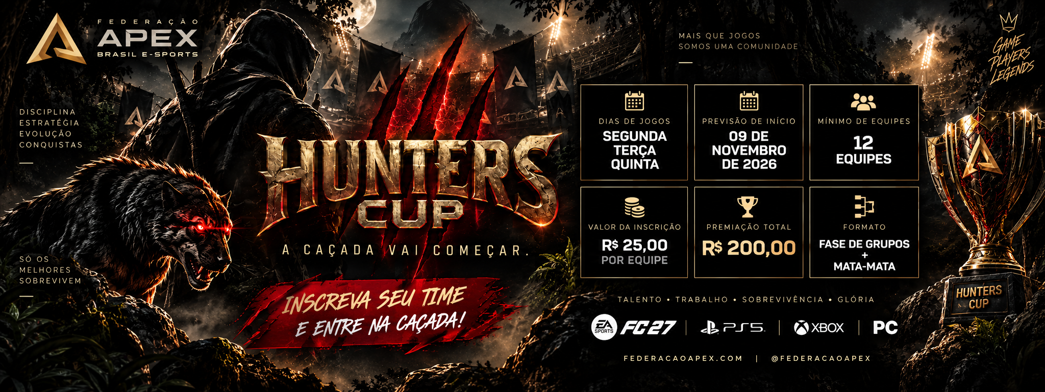 Banner oficial de HUNTERS CUP APEX